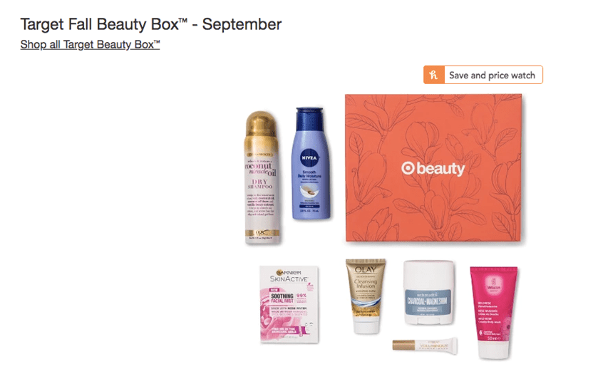 target fall beauty box