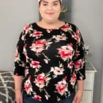 Dex Plus Kara Three-Quarter Sleeve Tee