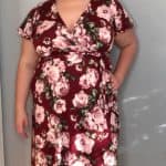 Fortune + Ivy Irene Faux Wrap Brushed Knit Floral Print Dress