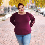 Skies are Blue Medea Cut Out Sleeve Cotton Sweater