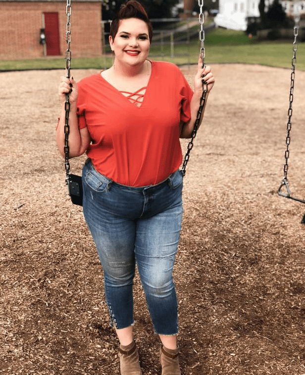 French Grey Jancis Criss Cross Neckline Blouse