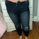 RWN by Rawan Augustina Destructed Ankle Skinny Jean with Frayed Hem