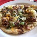 Hawaiian BBQ chicken thigh pizza