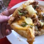 Hawaiian BBQ chicken thigh pizza