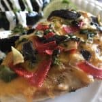 Tortilla chicken with elote style acorn squash