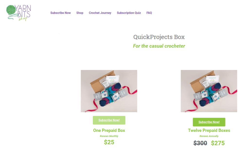 Yarn bits: Quick Projects Box