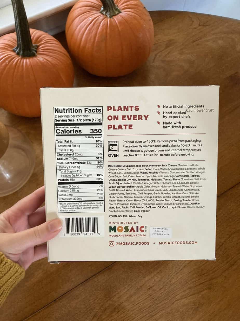 Mosaic BBQ Seitan Pizza