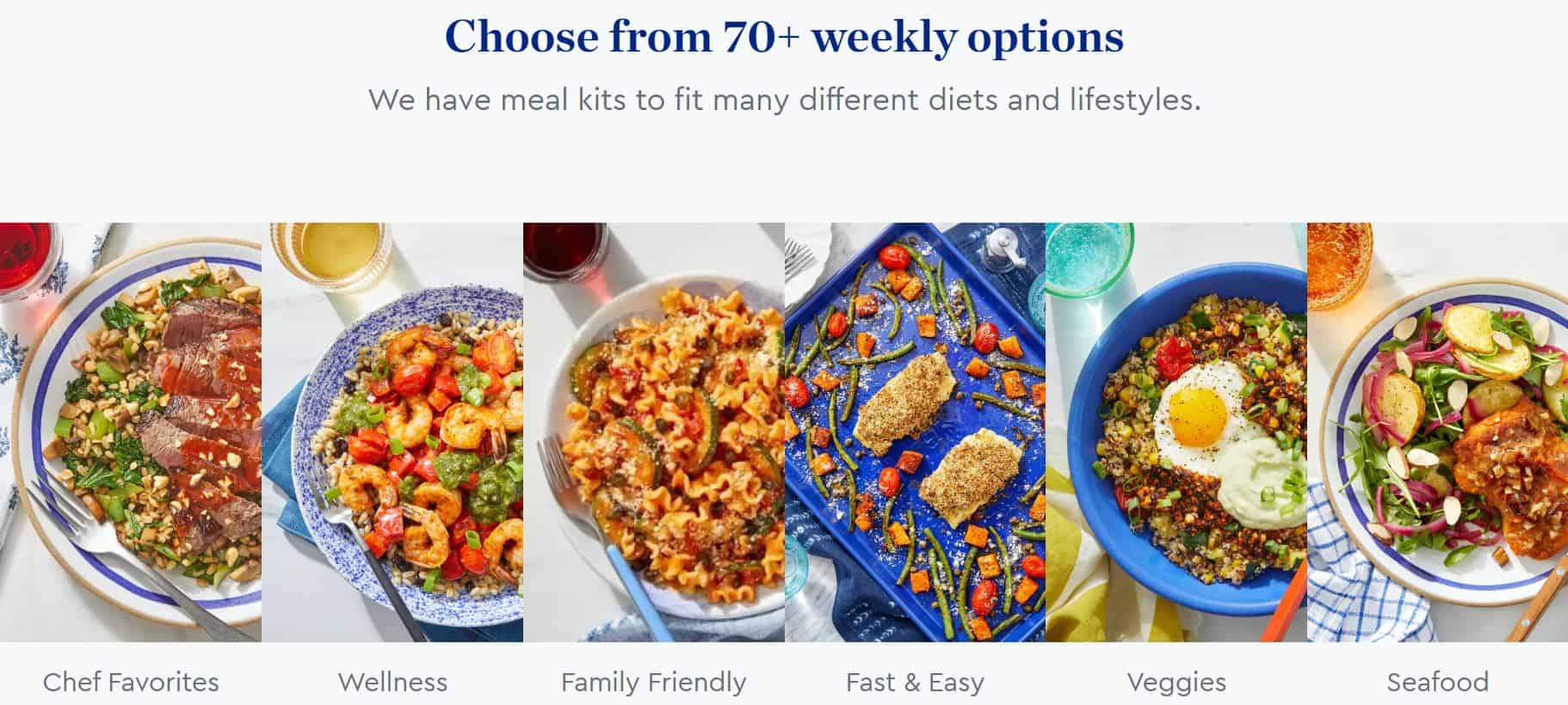 Blue Apron Menu Variety