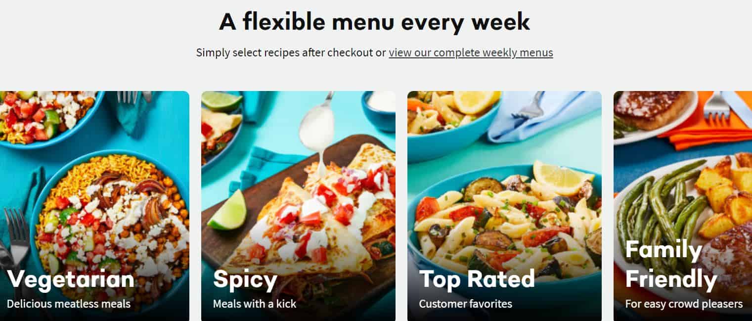 Menu Variety Everyplate