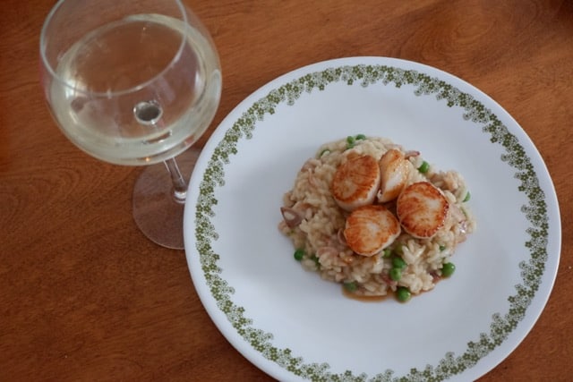 risotto with scallops sea to table