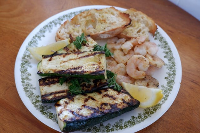 sea to table shrimp with zucchini