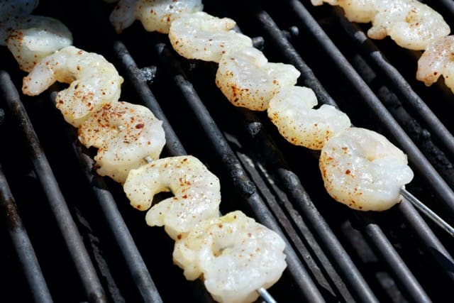 sea to table skewer shrimp