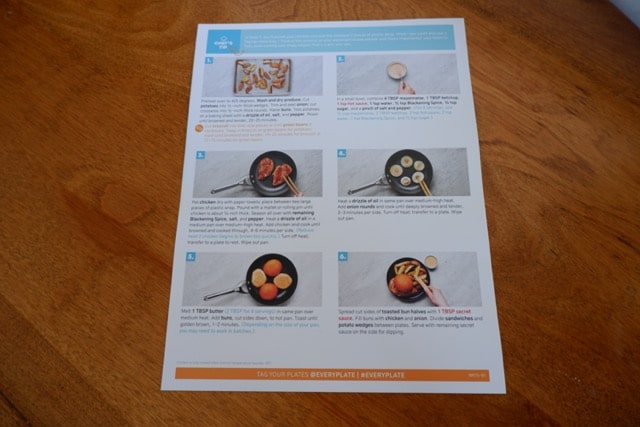 everyplate cajun chicken menu steps