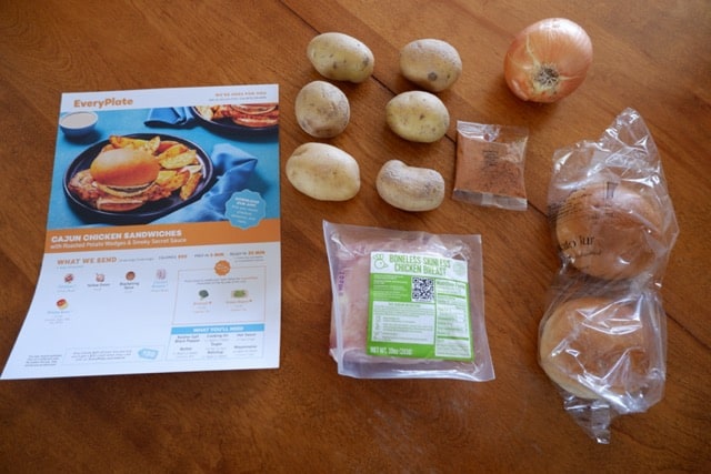 everyplate cajun chicken sandwiches menu