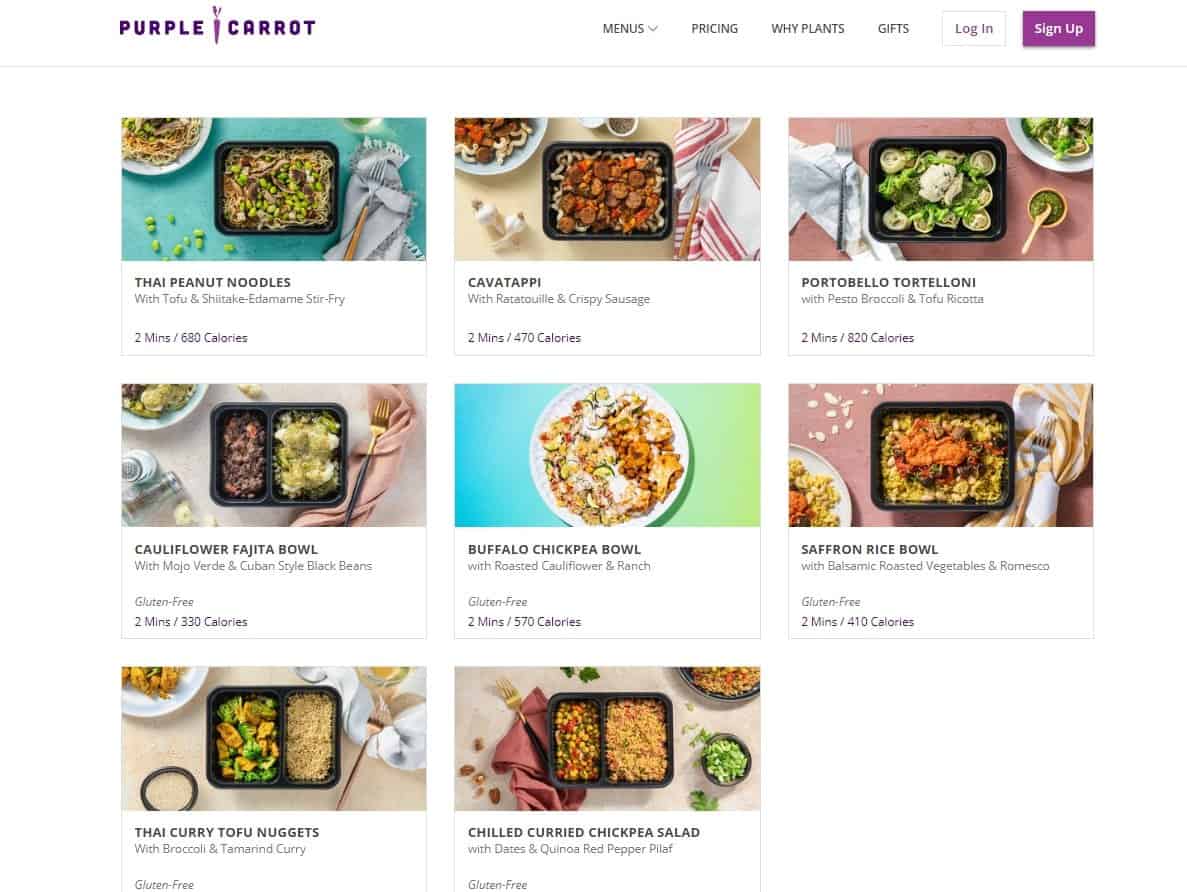 purple carrot Best Meal Delivery Services for Fitness